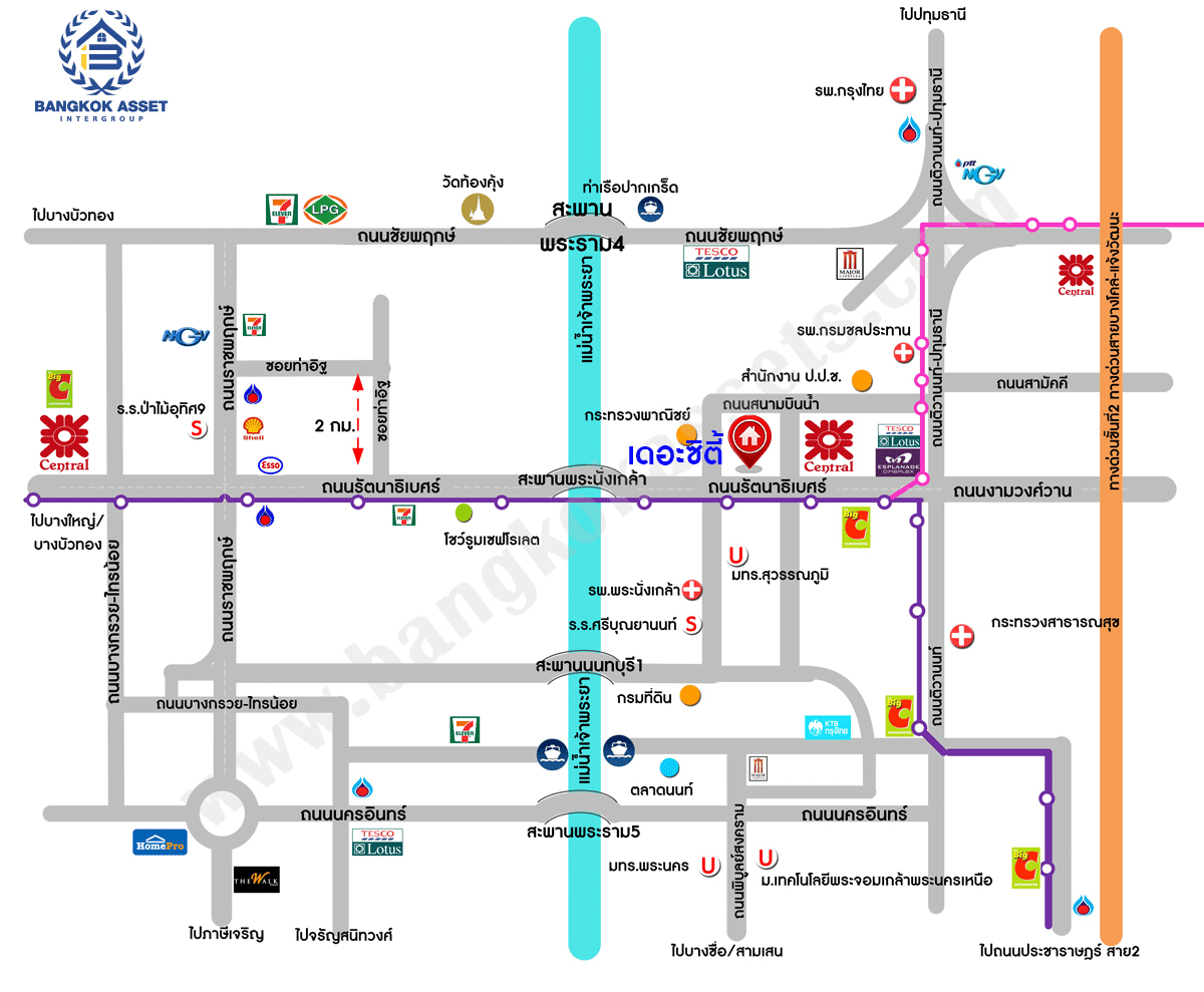 บ้านมือสองตกแต่งใหม่ โครงการ เดอะซิตี้ รัตนาธิเบศร์-แคราย เนื้อที่กว่า 62.4 ตร.ว. พื้นที่ใช้สอย 190.81 ตร.ม. พร้อมฟังก์ชัน 3 ห้องนอน 3 ห้องน้ำ จอดรถได้ 2 คัน บนทำเลศักยภาพ ติดถนนรัตนาธิเบศร์ เชื่อมต่อถนนงามวงศ์วาน, ถนนติวานนท์, ถนนเลี่ยงเมืองนนทบุรี ทำเลใจกลาง 2 เซ็นทรัล ใกล้รถไฟฟ้าสายสีม่วง "สถานีสะพานพระนั่งเกล้า" และจุดขึ้นทางด่วน "งามวงศ์วาน"